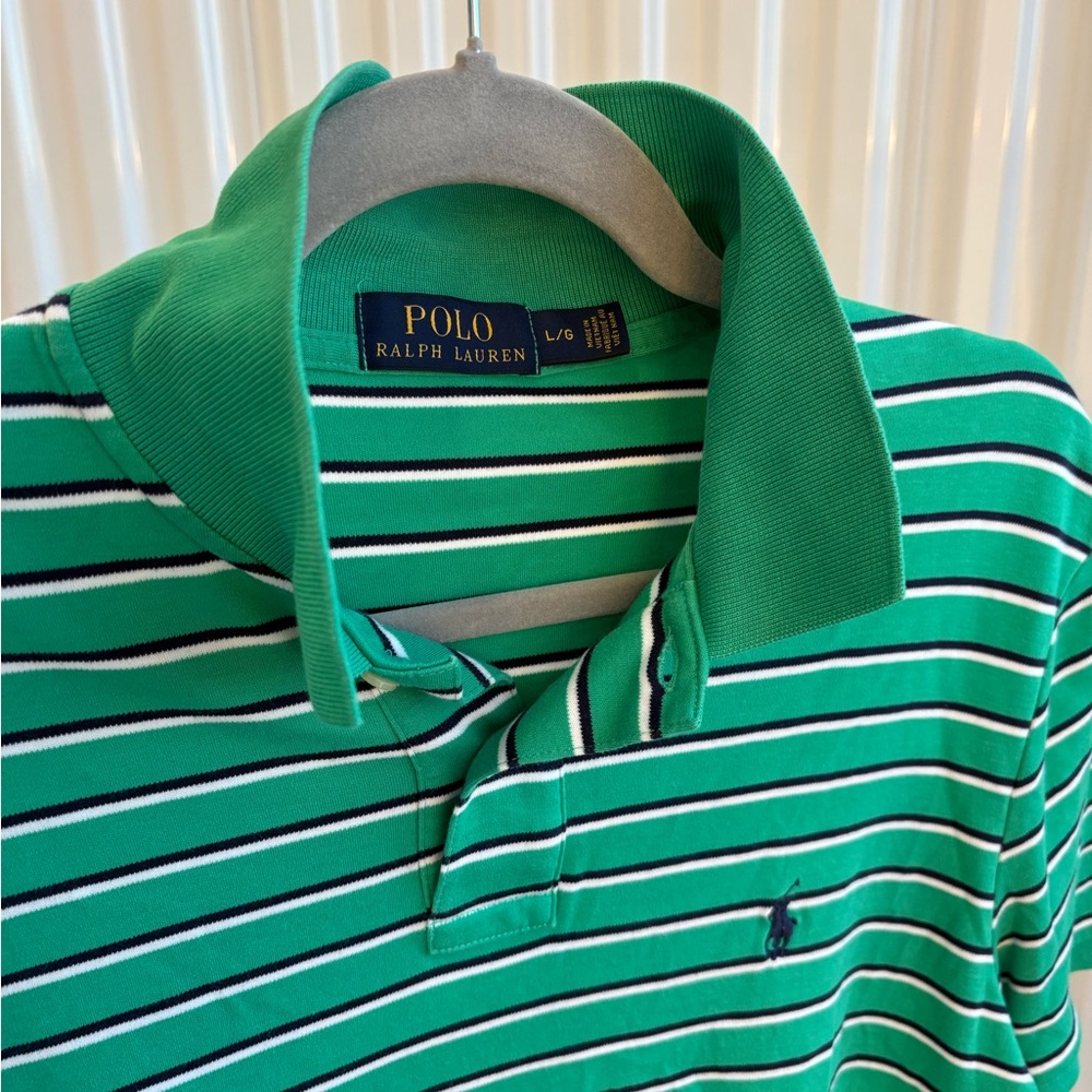Vintage Men's Classic Ralph Lauren Striped Polo - SIZE L